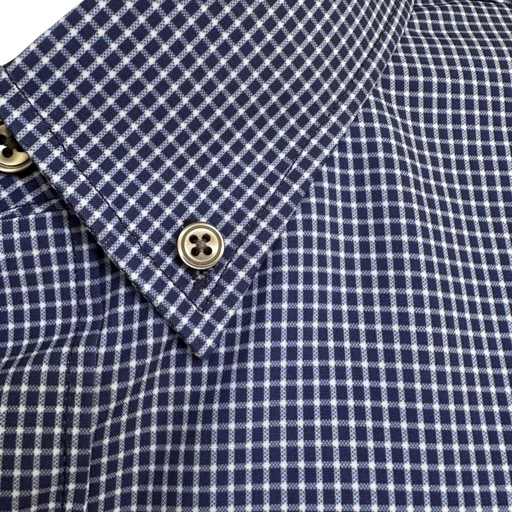 Christian Aujard Fitted Shirt 4-Way Stretch Wrinkle‎ Resistant Blue Size XL - Picture 5 of 15